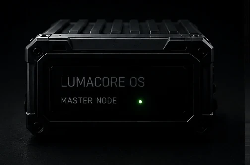 LumaCore OS master node, front view
